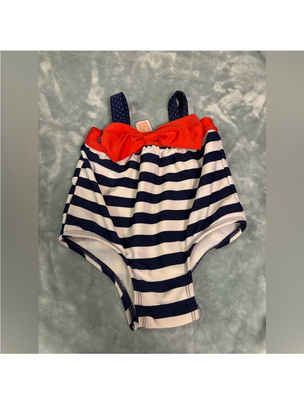 Cat & Jack Navy, White & Red Striped One-Piece swimsuit